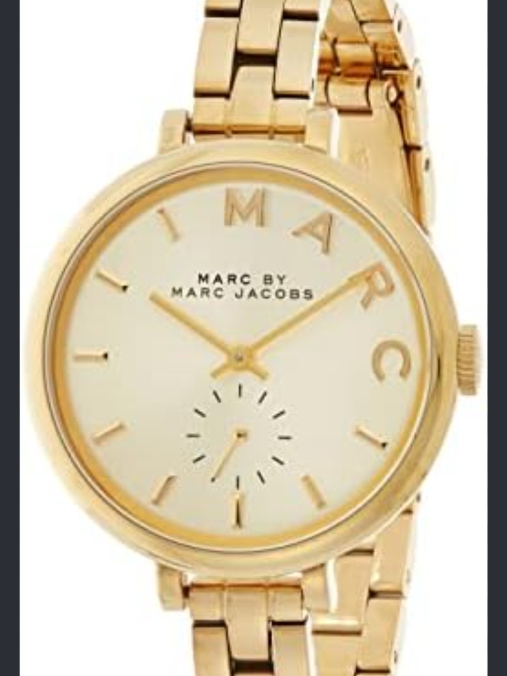Marc by Marc Jacobs Gold and Ivory Round Bracelet Watch